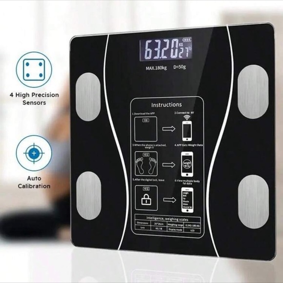 Smart digital scale with LED display and Bluetooth connectivity New in box - Picture 4 of 12